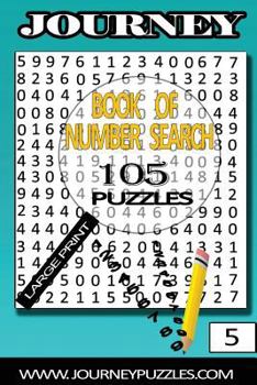 Paperback Number Search Puzzles: 105 Puzzles in large 20pt font (volume 5) [Large Print] Book