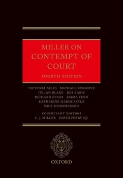 Hardcover Miller on Contempt of Court Book