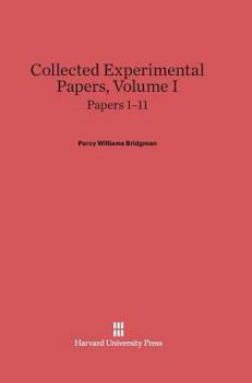 Hardcover Collected Experimental Papers, Volume I: Papers 1-11 Book