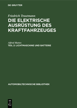 Hardcover Lichtmaschine Und Batterie [German] Book