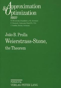 Paperback Weierstrass-Stone,: The Theorem Book