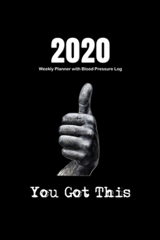 2020 Weekly Planner with Blood Pressure Log: Black 2020 At a Glance Weekly Planner Pages with To Do List and Blood Pressure Tracking Log Sheets