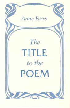 Hardcover The Title to the Poem Book