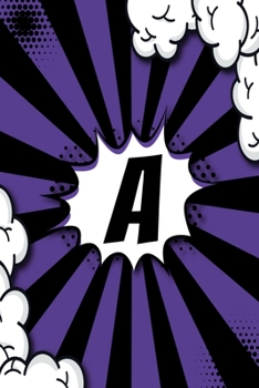 Paperback A - Sketchbook: Personalized Blank Sketchbook Customized With Monogram Letter A Comic Book Style Pop Art Initials For Names Starting W Book