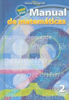 Hardcover Manual de Matematicas, Libro 2: Repaso Breve [Spanish] Book