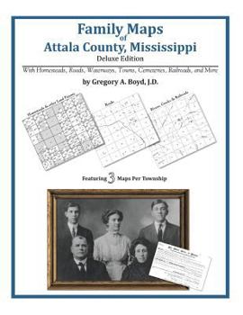 Paperback Family Maps of Attala County, Mississippi Book