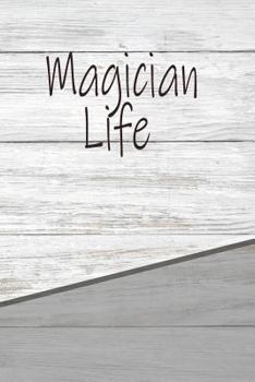 Paperback Magician Life: Personalized Rustic Isometric Dot Notebook 120 Pages 6x9 Book