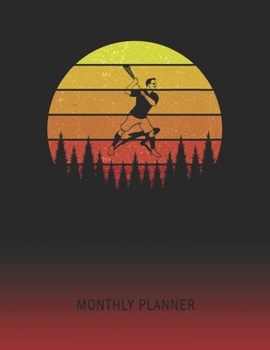 Monthly Planner: Lacrosse Sport | 2 Year Planning for Jan 2020 to Dec 2021 | Retro Vintage Sunset Cover | January 20 - December 21 | Planning ... | Plan Days, Set Goals & Get Stuff Done