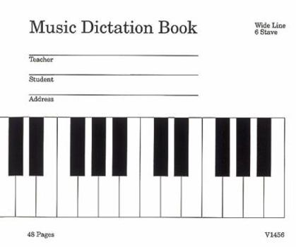 Paperback Music Dictation Book: Wide Line 6-Stave Book