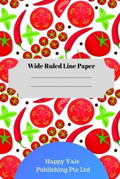 Paperback Cute Tomato Theme Wide Ruled Line Paper Book