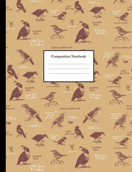 Paperback Composition Notebook: Birds of the USA College Ruled Paper, 8.5 x 11, 100 pages Book