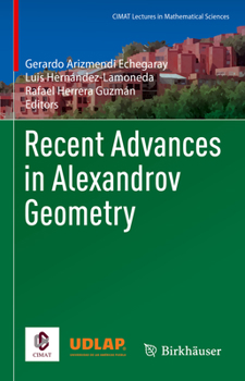 Hardcover Recent Advances in Alexandrov Geometry Book