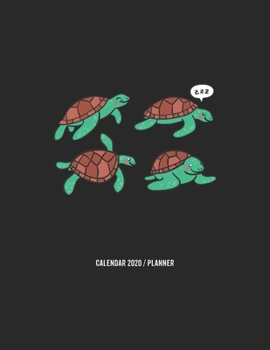 Paperback Cute Turtle Calendar 2020: Turtle 2020 Planner Calendar Pocket calendar for Monthly Planning 12 Month 8.5 x 11" Book