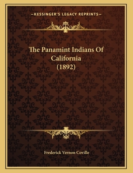 Paperback The Panamint Indians Of California (1892) Book