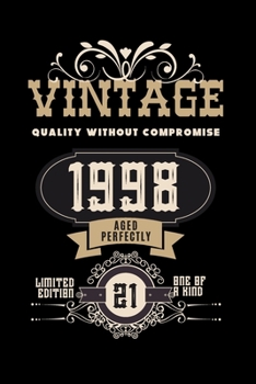 Aged To Perfection: 21st Birthday Gifts For Him. Blank Lined Paperback Notebook. Original And Funny Present For Any 21 Year Old Men.