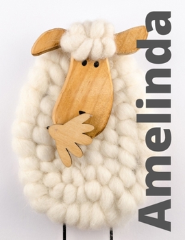 Amelinda: Checkered Notebook with Name for Girls and Women, XL 8.5x 11, 120 Pages, Paperback.