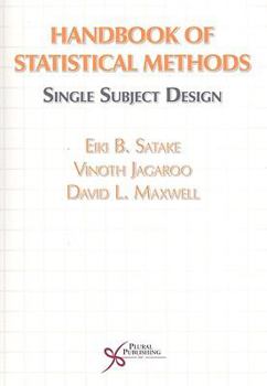 Paperback Handbook of Statistical Methods: Single Subject Design Book