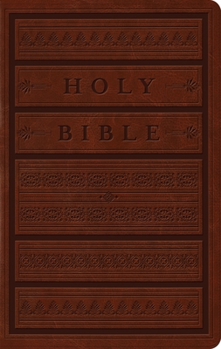 Imitation Leather ESV Large Print Personal Size Bible (Trutone, Brown, Engraved Mantel Design) [Large Print] Book