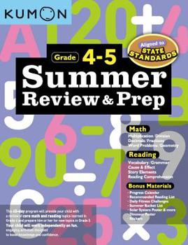 Paperback Kumon Summer Review and Prep 4-5 Book