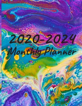 2020-2024 Monthly Planner: Color Wood 60 Months Calendar, Monthly planner, Academic Planner, Agenda Business, Organizer Logbook and Journal