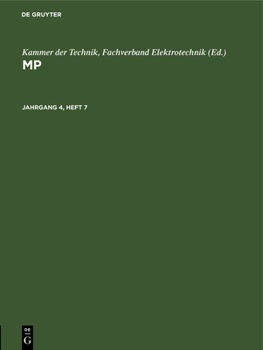 Hardcover Mp. Jahrgang 4, Heft 7 [German] Book