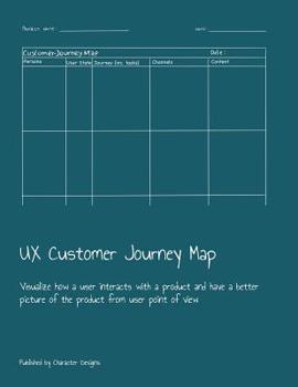 Paperback UX Customer Journey Map: Visualize how a user interacts with a product and have a better picture of the product from user point of view Book