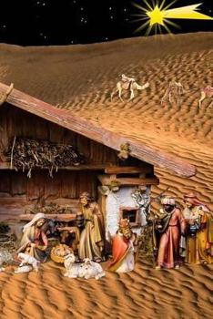 Paperback Christmas Nativity Notebook Book