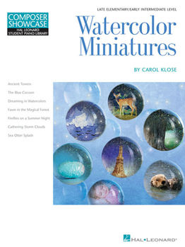 Paperback Watercolor Miniatures: Hlspl Composer Showcase Nfmc 2014-2016 Selection Late Elementary/Early Intermediate Book