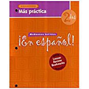Paperback ?en Espa?ol!: M?s Pr?ctica Cuaderno (Workbook) with Lesson Review Bookmarks Level 2 [With Lesson Review Bookmarks] [Spanish] Book