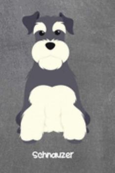 Schnauzer: Dogs Blank Lined Gift Journal Diary or Notebook, Hand Drawn Illustration, Wide Rule