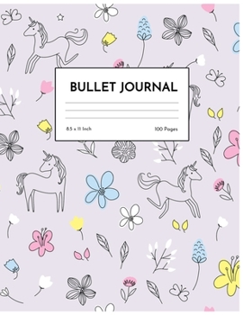 Paperback Bullet Journal: Cute Unicorn Dot Grid Notebook - Dotted Note Pad for Kids, Girls, Teens, Tweens, Women - Gifts for Birthday and Christ Book