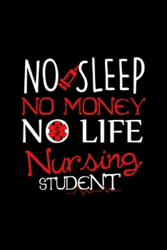 No Sleep No Money No Life Nursing Student: Cute Nursing Student Joke Blank Composition Notebook for Journaling & Writing (120 Lined Pages, 6" x 9")