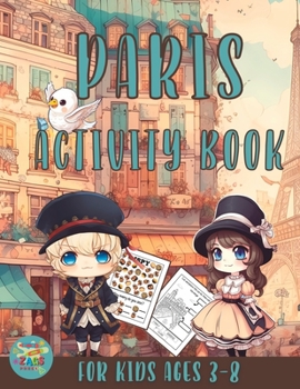 Paperback Paris activity book for kids ages 3-8 Book