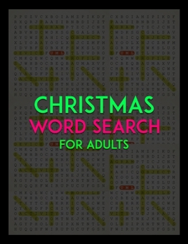 Christmas Word Search For Adults: A Unique Large Print Christmas Word Search Book For Christmas Fun Word Search Game