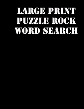 Paperback Large print puzzle rock Word Search: large print puzzle book.8,5x11, matte cover,55 Music Activity Puzzle Book with solution Book