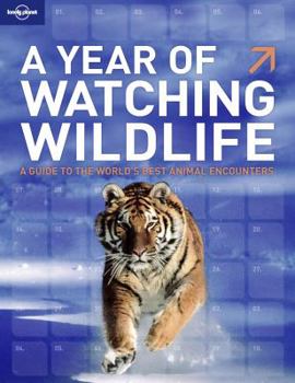 Paperback A Year of Watching Wildlife: A Guide to the World's Best Animal Encounters Book