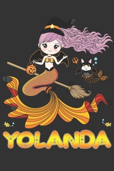 Yolanda: Yolanda Halloween Beautiful Mermaid Witch, Create An Emotional Moment For Yolanda?, Show Yolanda You Care With This Personal Custom Gift With ... Very Own Planner Calendar Notebook Journal