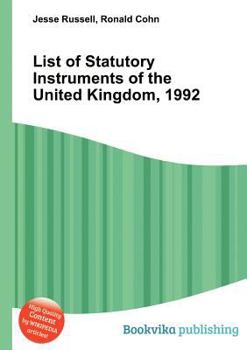 Paperback List of Statutory Instruments of the United Kingdom, 1992 Book