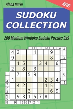 Paperback Sudoku Collection: 200 Medium Windoku Sudoku Puzzles 9x9 Book