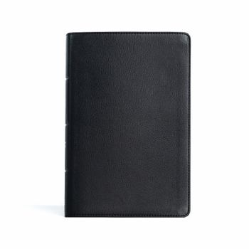 Leather Bound CSB Personal Size Giant Print Bible, Black Genuine Leather Book