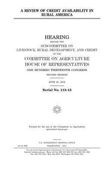 A review of credit availability in rural America