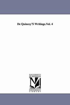 Paperback De Quincey's writings: The Caesars Book