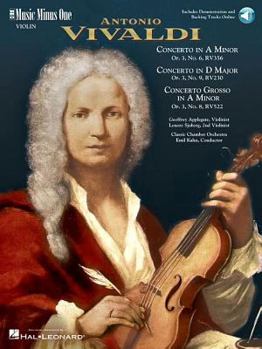 Paperback Vivaldi - Concerto in a Minor; Concerto in D Major; Concerto Grosso in a Minor: Music Minus One (Book/Online Audio) [With CD (Audio)] Book