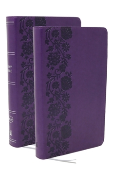 Misc. NKJV Bible + Journal Set: Personal Size, Large Print Bible with Cross-References, Purple Leathersoft Book