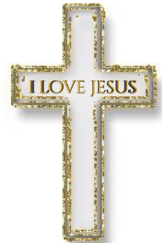 Paperback I love jesus gold glitter cross blank journal: I love jesus cross blank journal Book