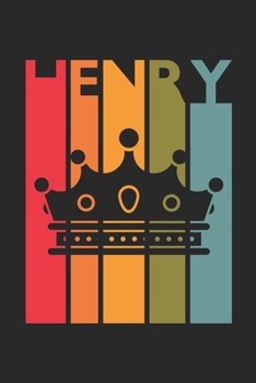 Henry: Vintage Custom Personalized Lined Name Notebook, Diary, Journal - Retro Birthday, Christmas Gifts for Son, Nephew, Brother, Dad, Father: Medium ... Diary, 110 page, Lined, 6x9 (15.2 x 22.9 cm)