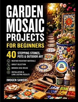GARDEN MOSAIC PROJECTS FOR BEGINNERS: 40 Stepping Stones, Pots & Outdoor Art - Weather-Resistant Materials, Grout Selection, Broken Dish Reuse & Installation