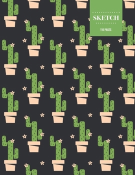 Sketch  110 Pages: Cactus Sketchbook for Kids, Teen and College Students | Succulent Llama Pattern