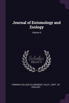 Paperback Journal of Entomology and Zoology; Volume 9 Book