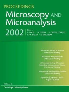 Hardcover Proceedings: Microscopy and Microanalysis 2002: Volume 8 [With CDROM] Book